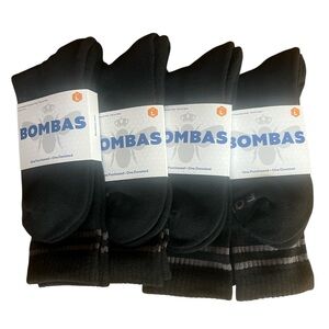 Bombas Classic Black Socks Lot of 4 L
